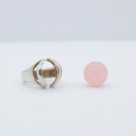 vintage rose quartz ring P47.N61.