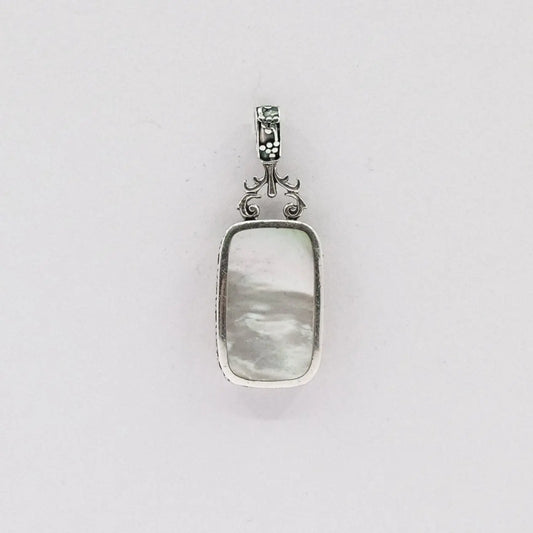 vintage double sided black onyx & mother of pearl charm My Store