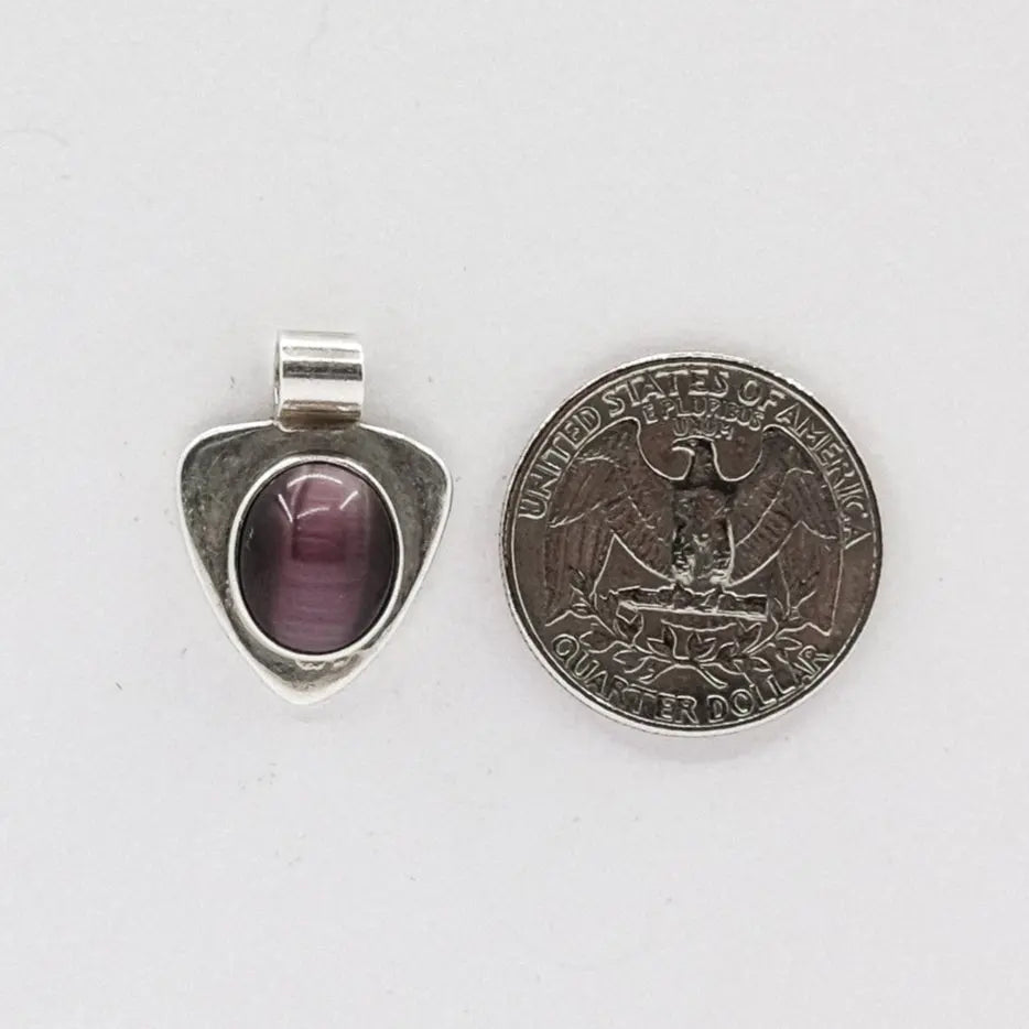 purple cat eye obsidian pendant My Store