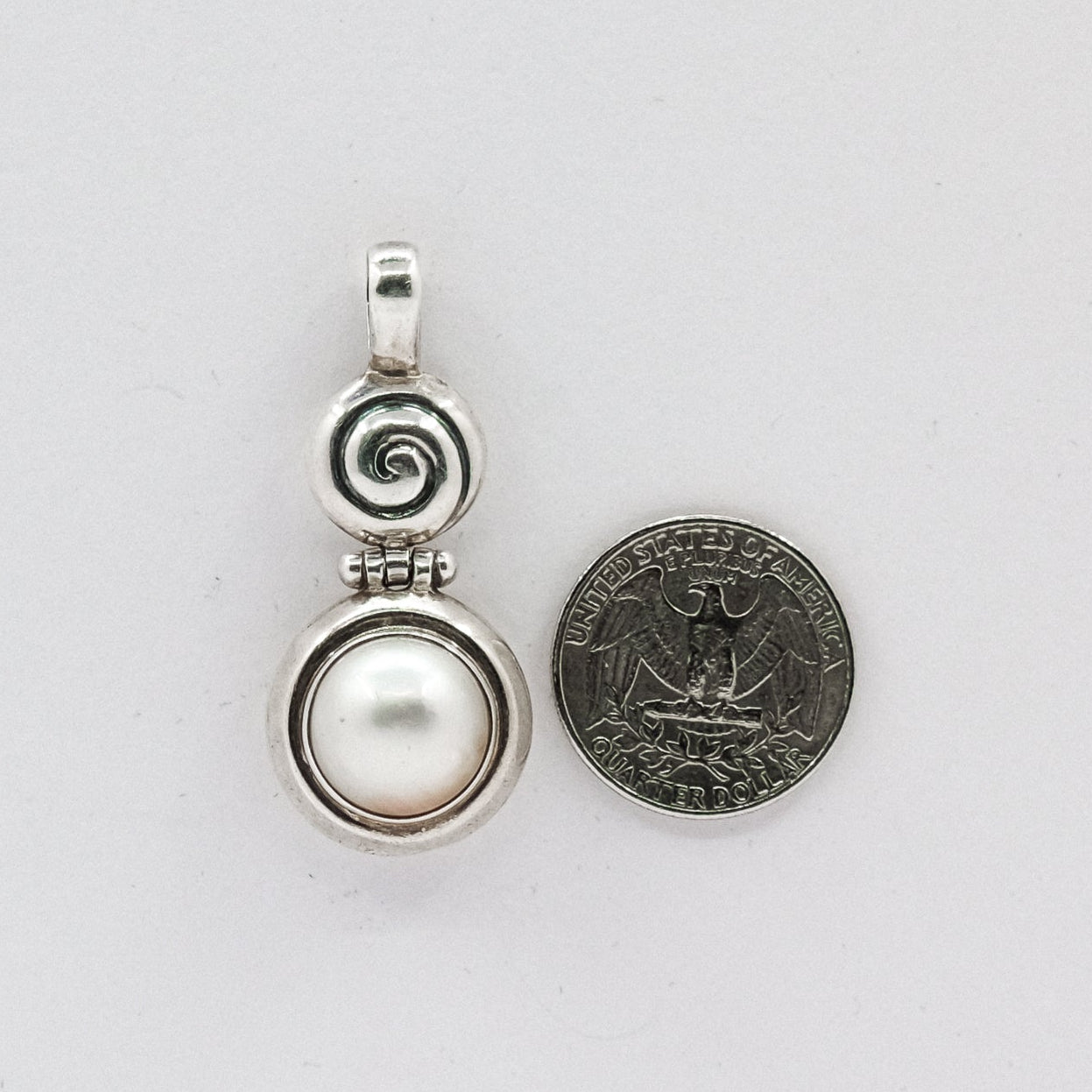 Serling silver vintage Perl pendent P47.N61.