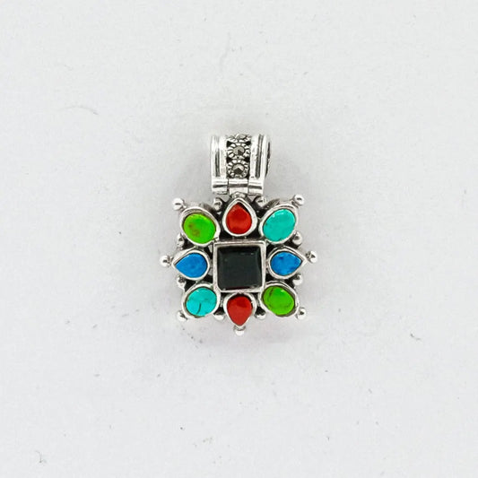 vintage double sided gemstone pendant My Store