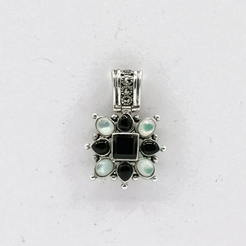 vintage double sided gemstone pendant My Store