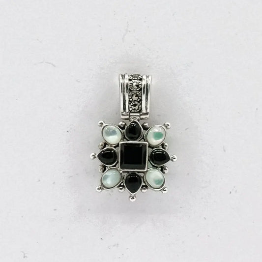 vintage double sided gemstone pendant My Store