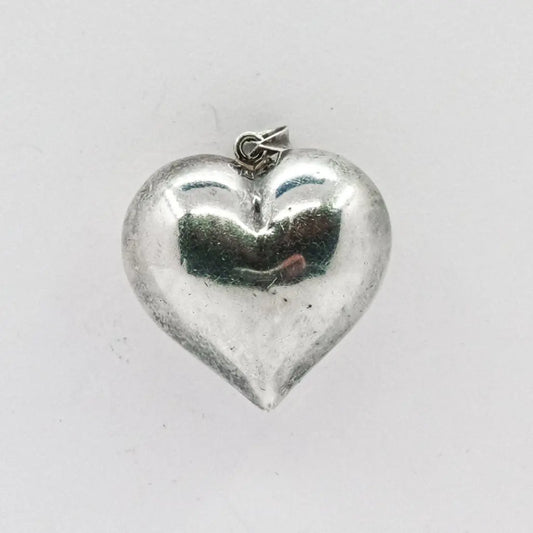 vintage small puff heart pendant My Store