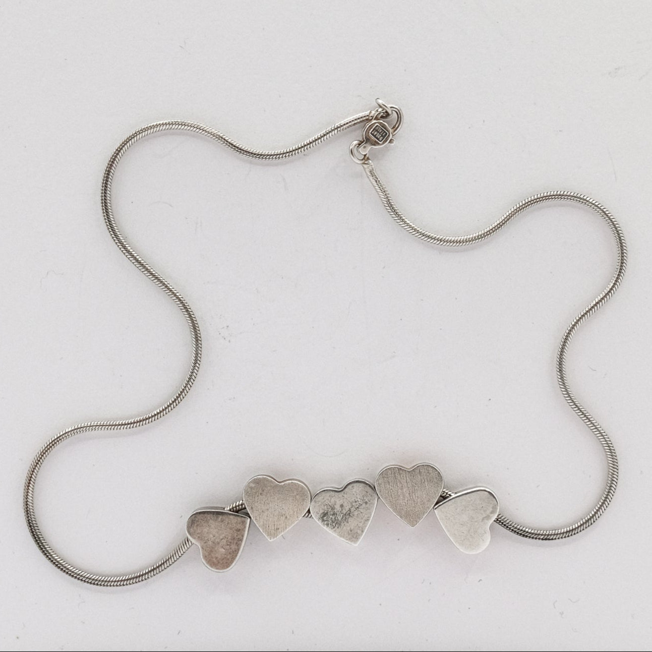 vintage 22 inch sterling silver heart necklace set My Store