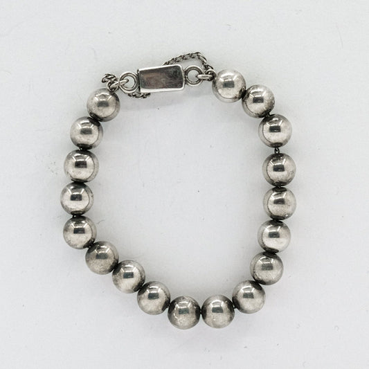 beaded rosery 8 inch bracelet with safety chain P47.N61.