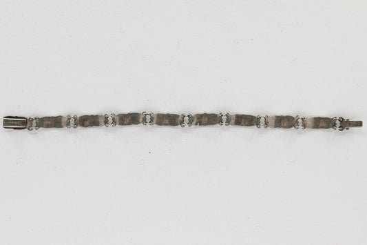 antique 7 inch siam white enamel bracelet My Store